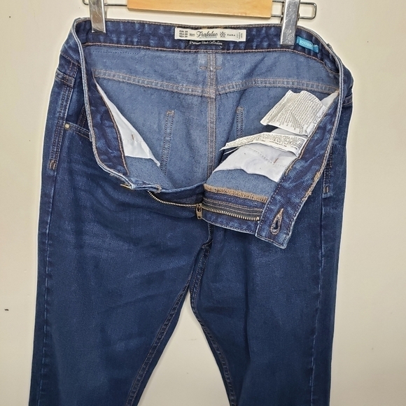 Zara Premium Blue Wash Boyfriend Jeans Size 6 - Picture 3 of 9
